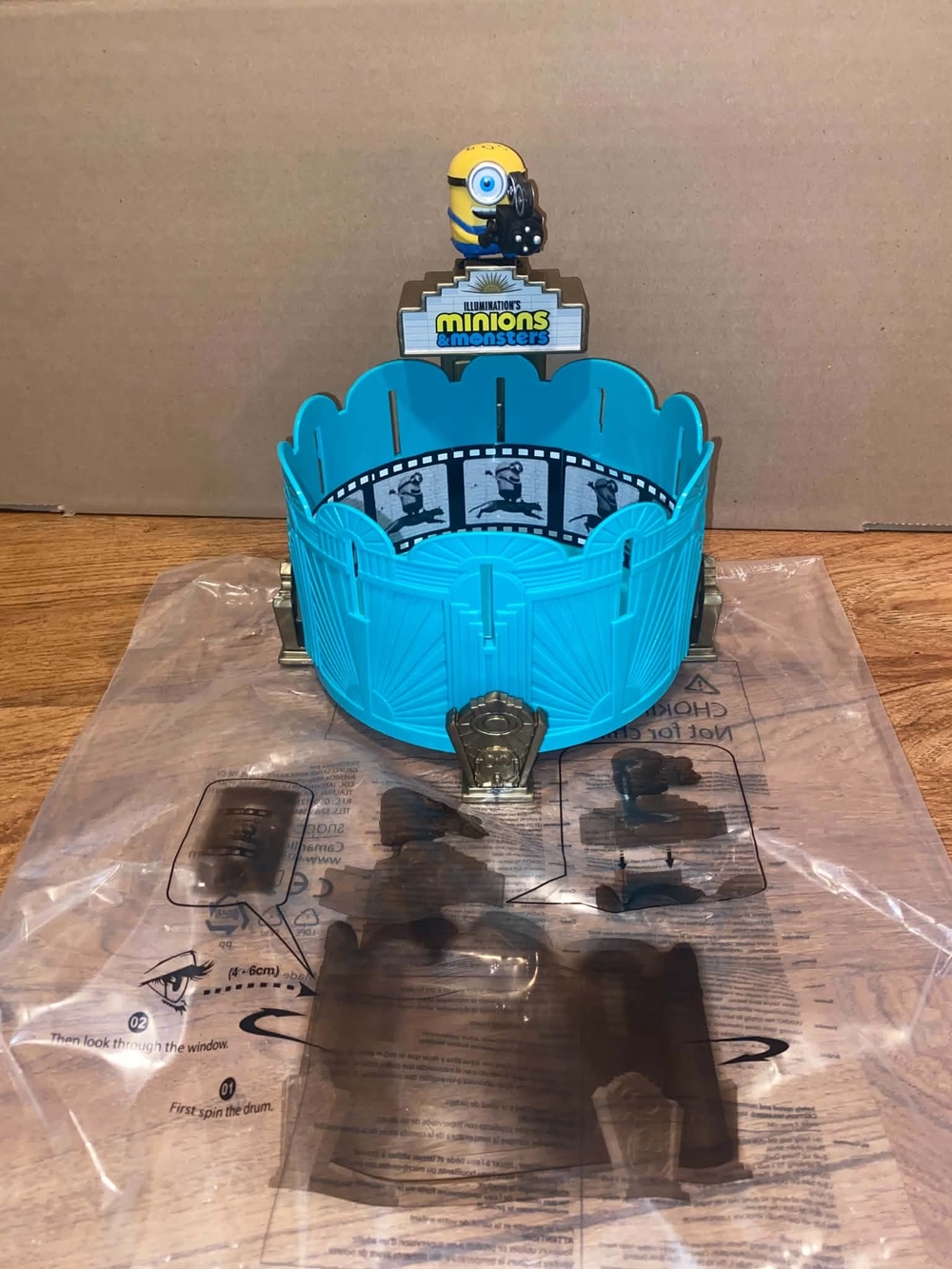 Minions & Monsters Spinning Zoetrope Popcorn Bucket Container Sealed NEW